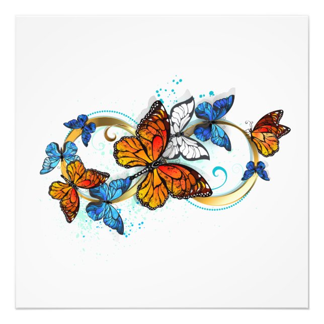 Infinity of Monarch Butterflies Photo Print (Front)