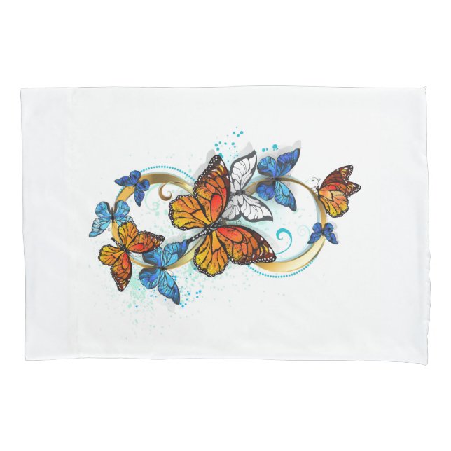 Infinity of Monarch Butterflies Pillowcase (Front)