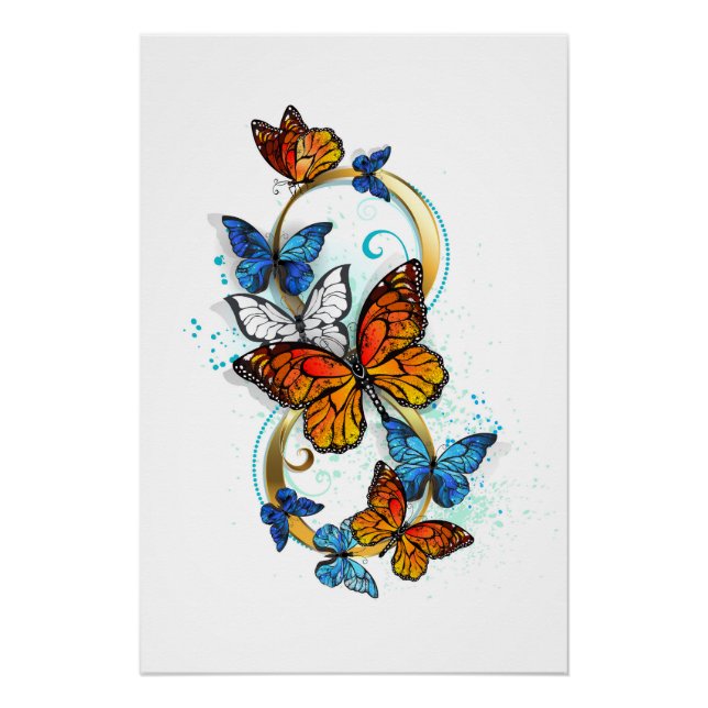 Infinity of Monarch Butterflies Poster (Front)