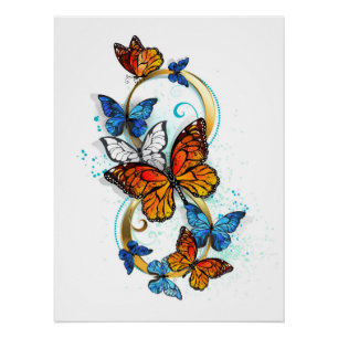 Infinity of Monarch Butterflies Poster