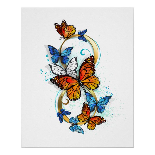 Infinity of Monarch Butterflies Poster (Front)