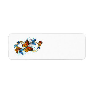 Infinity of Monarch Butterflies Return Address Label