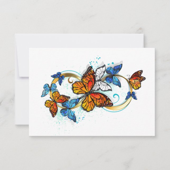 Infinity of Monarch Butterflies RSVP Card (Front)