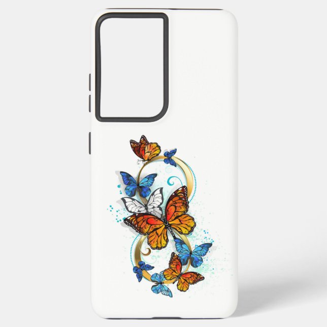 Infinity of Monarch Butterflies Samsung Galaxy S21+ Case (Back)