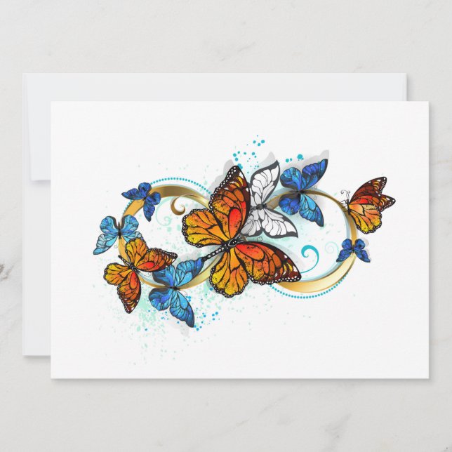 Infinity of Monarch Butterflies Save The Date (Front)
