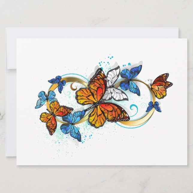 Infinity of Monarch Butterflies Save The Date (Front)