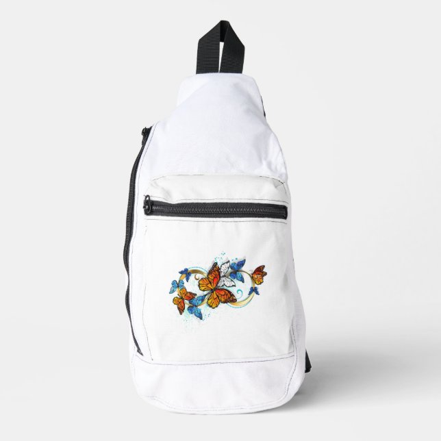 Infinity of Monarch Butterflies Sling Bag (Front)