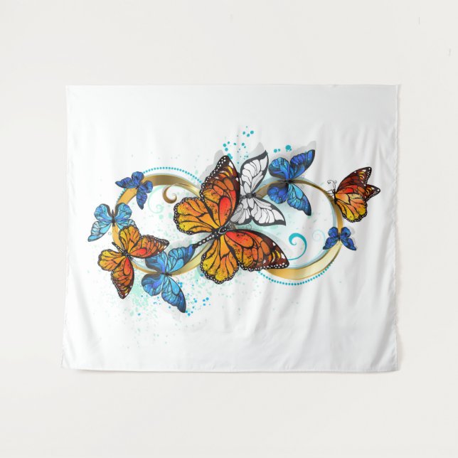 Infinity of Monarch Butterflies Tapestry (Front (Horizontal))