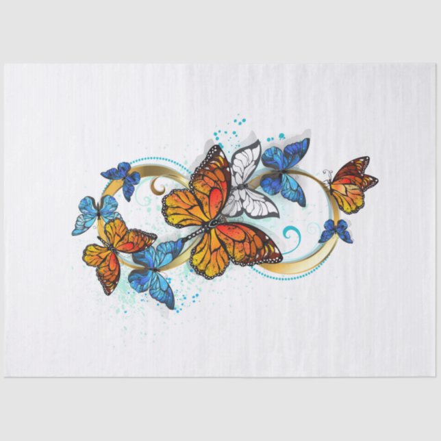 Infinity of Monarch Butterflies Tissue Paper (Front)