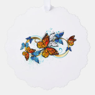 Infinity of Monarch Butterflies Tree Decoration Card