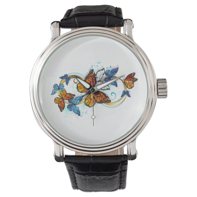 Infinity of Monarch Butterflies Watch (Front)