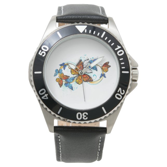 Infinity of Monarch Butterflies Watch (Front)