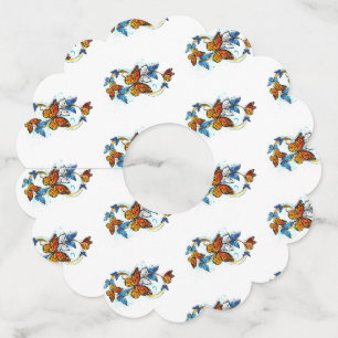 Infinity of Monarch Butterflies Wine Glass Tag