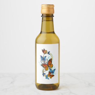 Infinity of Monarch Butterflies Wine Label
