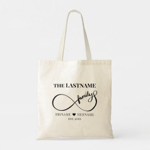 Infinity Personalised Family Name and Est. Date Tote Bag