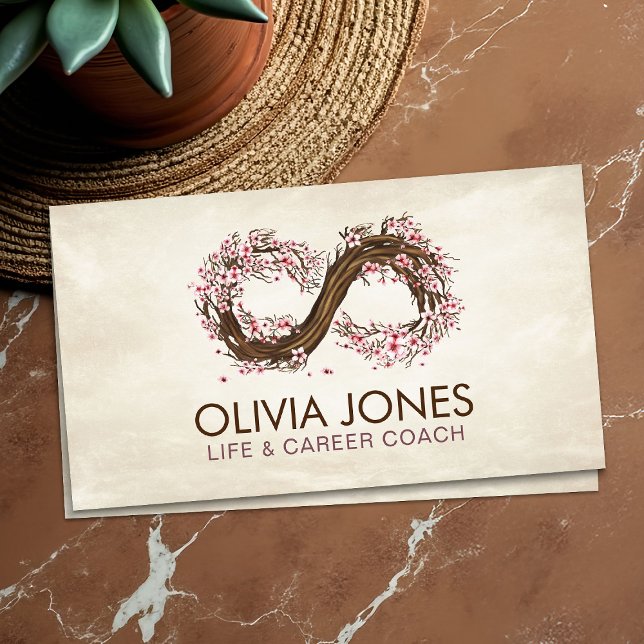 Infinity Sakura Tree Branch Business Card (Creator Uploaded)