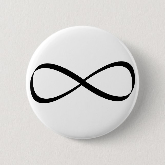 Infinity Sign 6 Cm Round Badge (Front)