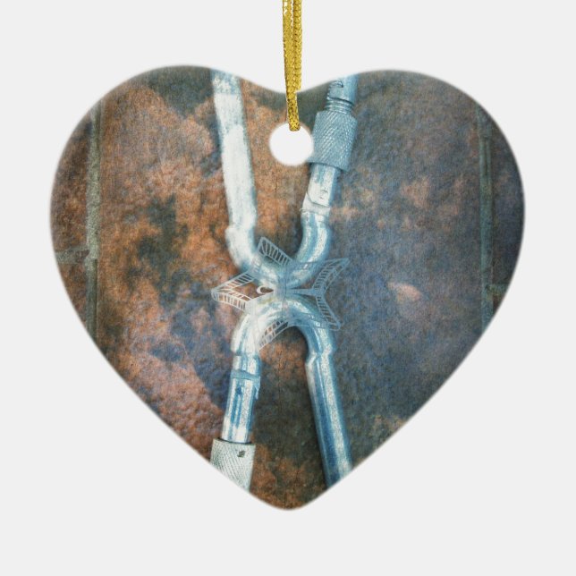 Infinity silver star ceramic tree decoration (Front)