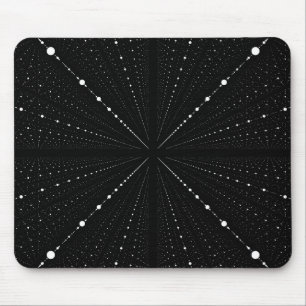 Infinity Space Dots -Black- Mouse Pad