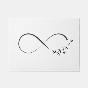 Infinity swallow symbol doormat