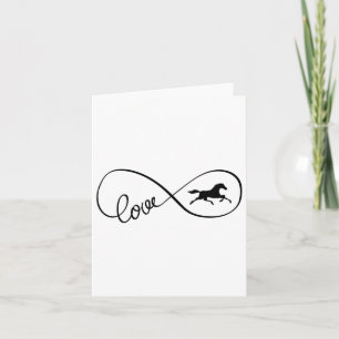 Infinity Symbol Art Love Horseback Riding Clothes Card