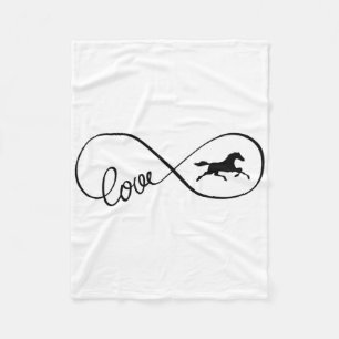 Infinity Symbol Art Love Horseback Riding Clothes Fleece Blanket