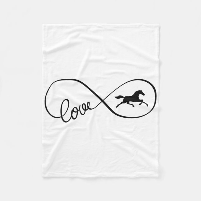 Infinity Symbol Art Love Horseback Riding Clothes  Fleece Blanket (Front)