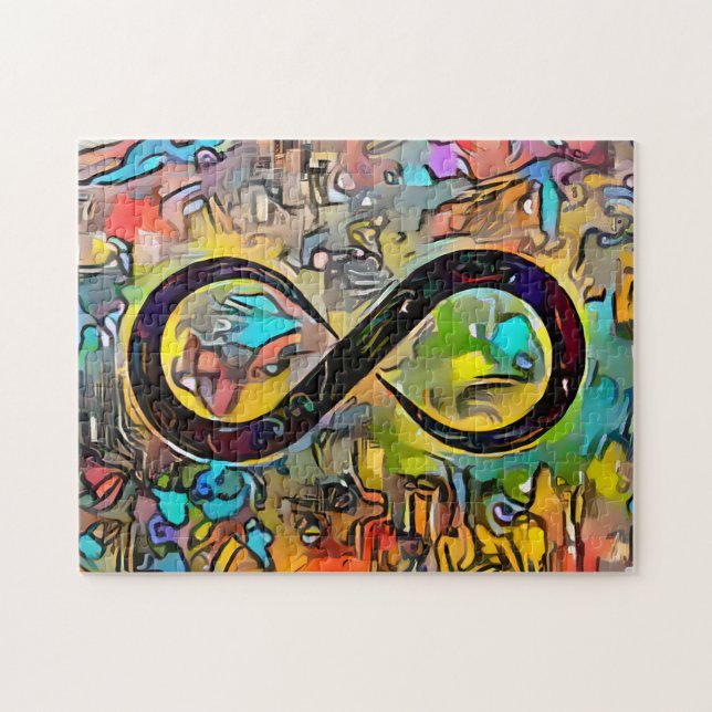 Infinity Symbol  | Autism Awareness Neurodiversity Jigsaw Puzzle (Horizontal)