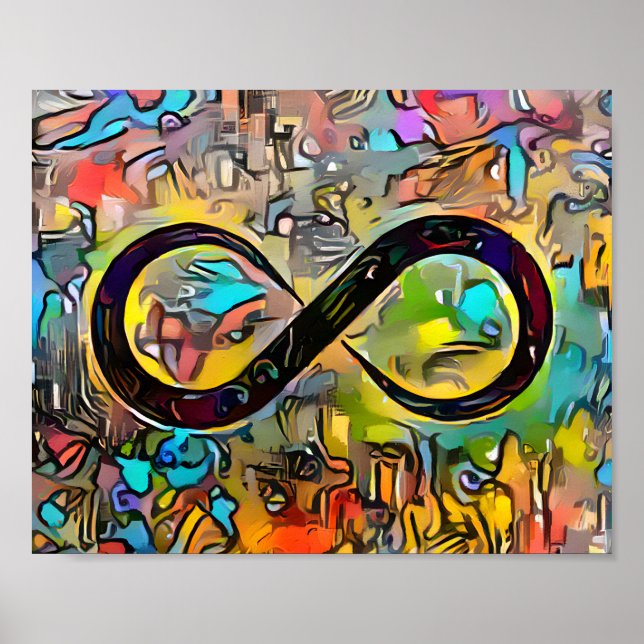 Infinity Symbol  | Autism Awareness Neurodiversity Poster (Front)