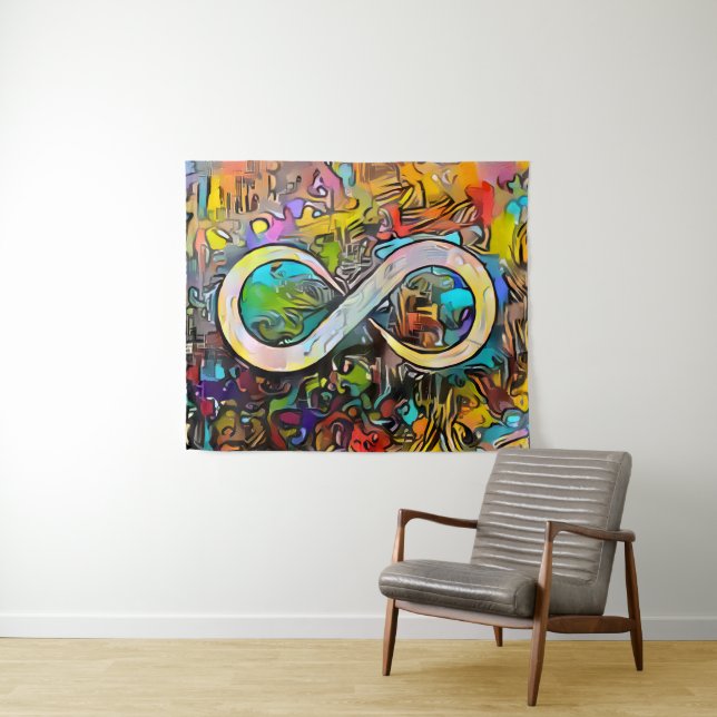Infinity Symbol  | Autism Awareness Neurodiversity Tapestry (In Situ (Horizontal))