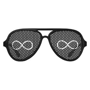 Infinity Symbol Aviator Sunglasses