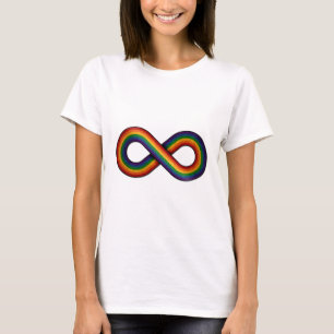 Infinity Symbol in LGBTQ Pride Rainbow Flag T-Shirt