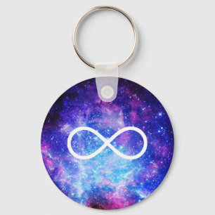 Infinity symbol nebula key ring