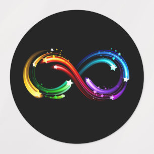 Infinity symbol of rainbow comets