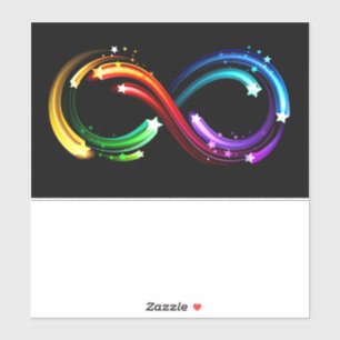 Infinity symbol of rainbow comets