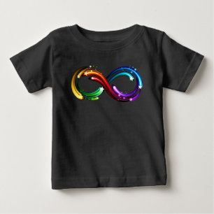 Infinity symbol of rainbow comets baby T-Shirt