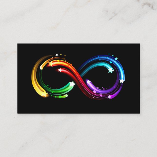 Infinity symbol of rainbow comets enclosure card (Front)