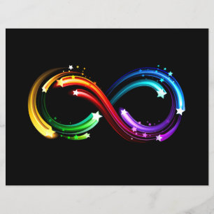 Infinity symbol of rainbow comets flyer