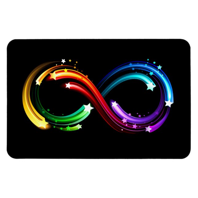 Infinity symbol of rainbow comets magnet (Horizontal)