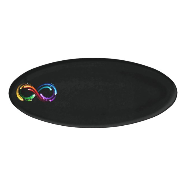 Infinity symbol of rainbow comets name tag (Front)