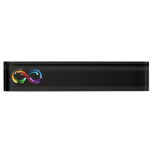Infinity symbol of rainbow comets nameplate