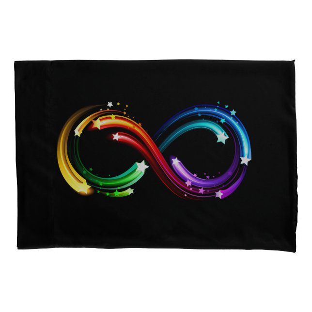 Infinity symbol of rainbow comets pillowcase (Front)