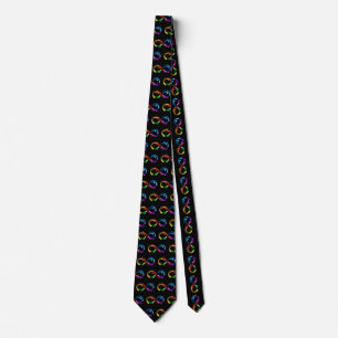 Infinity symbol of rainbow comets tie