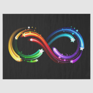 Infinity symbol of rainbow comets tissue paper