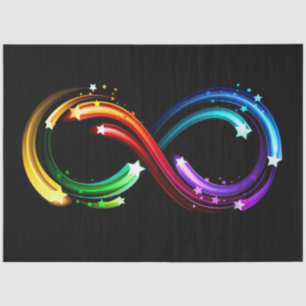 Infinity symbol of rainbow comets tissue paper
