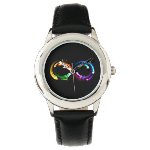 Infinity symbol of rainbow comets watch