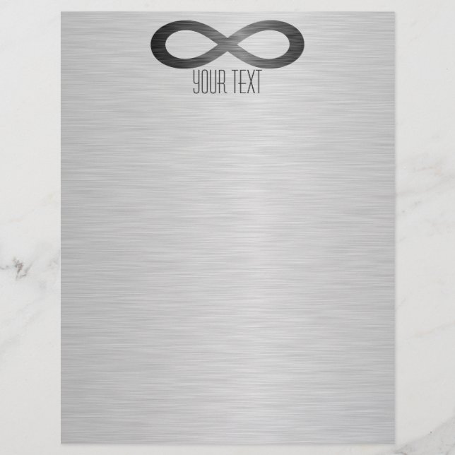 Infinity Symbol On Faux Metal Texture by STaylor (Front)