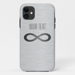 Infinity Symbol On Faux Metal Texture by STaylor iPhone 11 Case