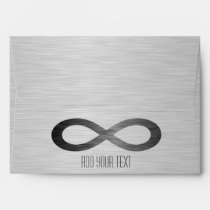 Infinity Symbol On Faux Metal Texture by STaylor Envelope