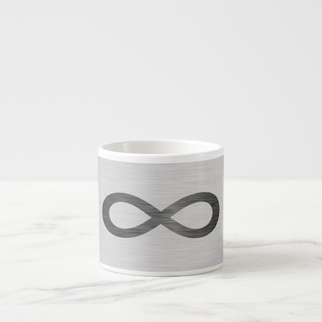 Infinity Symbol On Faux Metal Texture by STaylor Espresso Cup (Front)